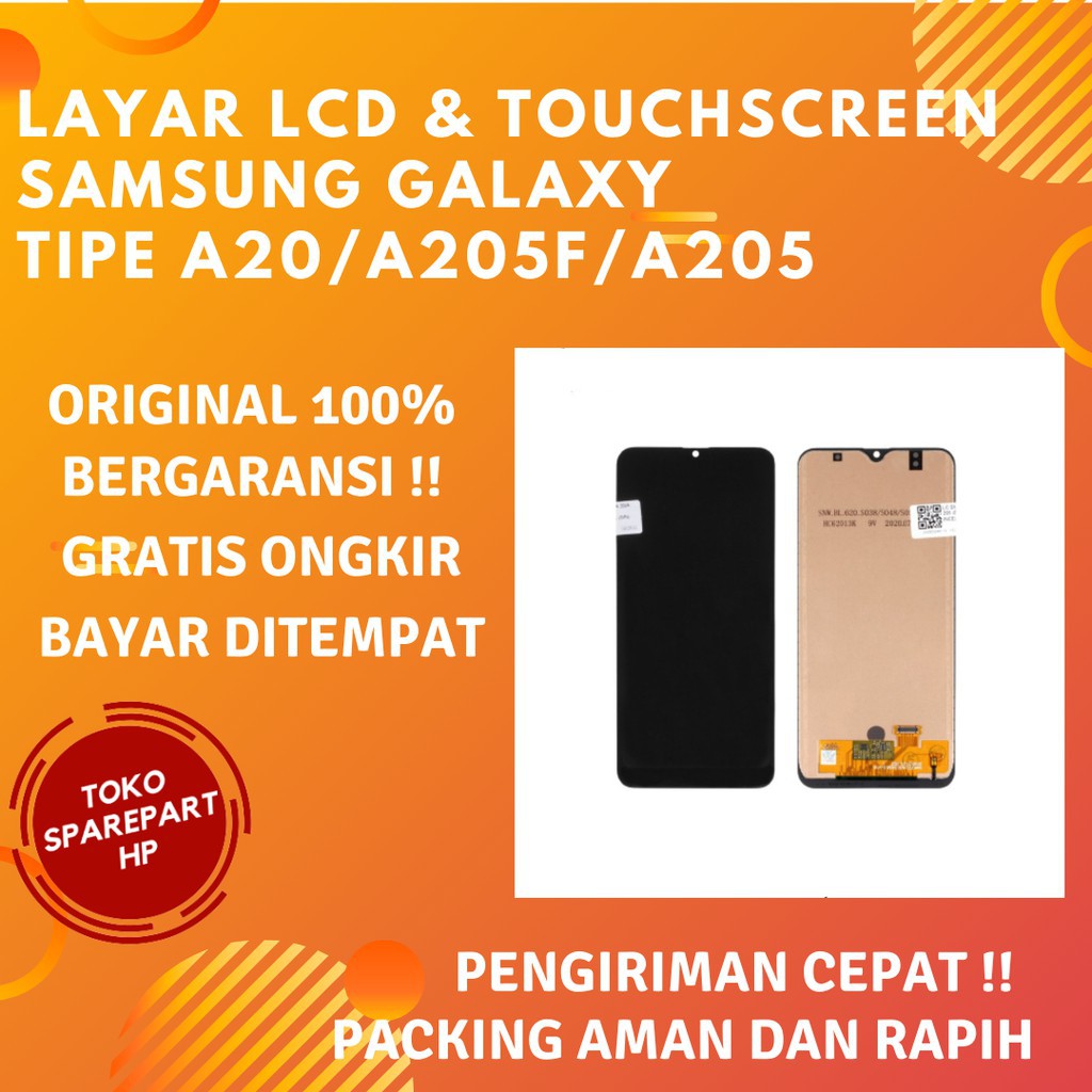 Lcd Ori Hp Samsung Galaxy A205 Original Fullset Layar Lcd + Touchscreen AMOLED/OLED/OEM