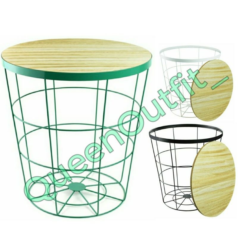 INFORMA Topaz Toby Meja Tamu - Bangku Cafe Kafe Kelas Kantor Butik Salon Kursi Kayu Besi Metal Box