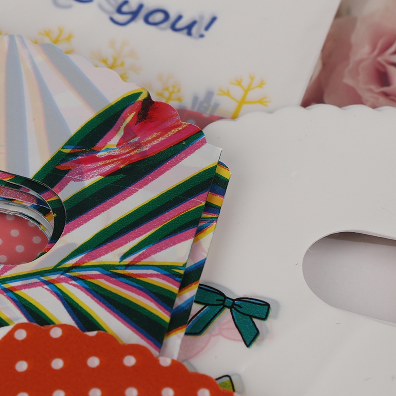 Deid 50pcs / lot Kantong Plastik Mini Motif Tulisan Thank You Ukuran 9x15cm Untuk Belanja