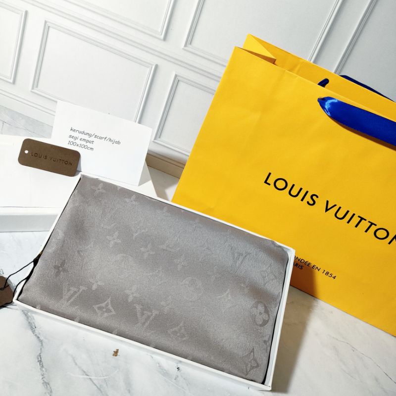 COD SCARF & HIJAB SEGI EMPAT LV315 SILK IMPORT/JILBAB 100*100 SQUERE