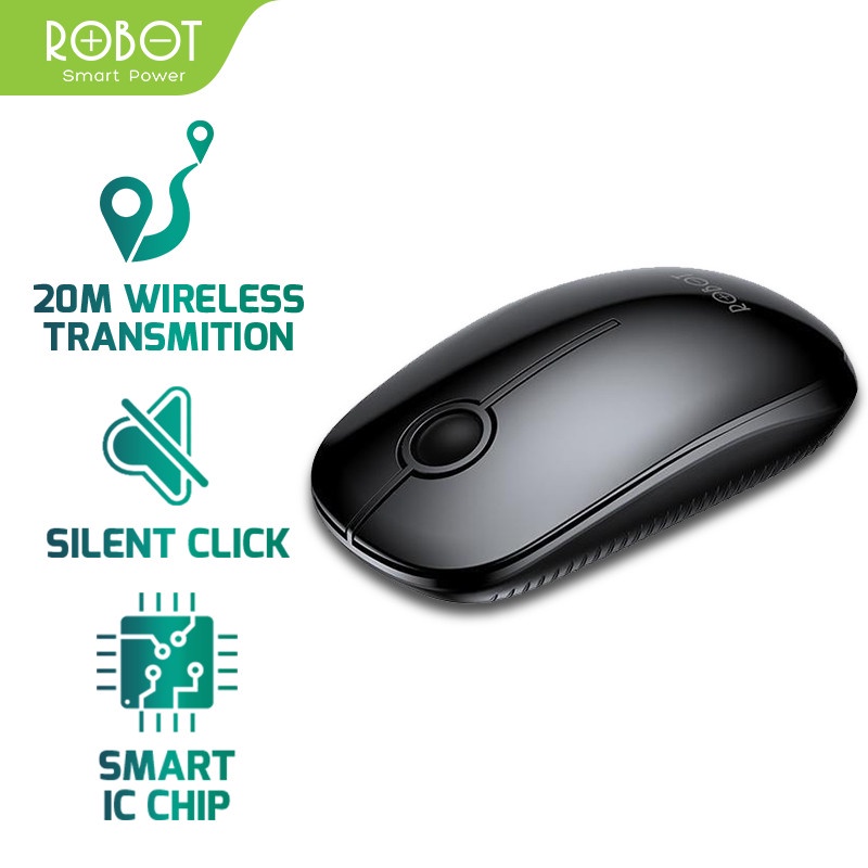 Robot M330 Mouse Wireless 2.4GHz Silent Mute Click Stylish New Model