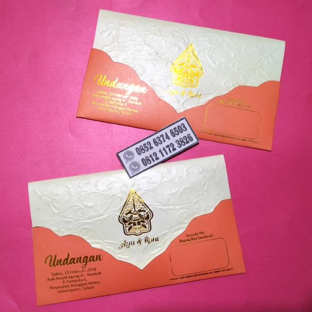 Undangan pernikahan (harga untuk 500 pcs)