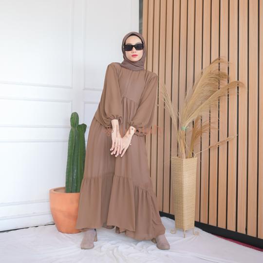Kinan Dress / Dress Kekinian / Dress Simple / Dress Polos / Gamis Terbaru / Gamis Busui / Fashion Wanita