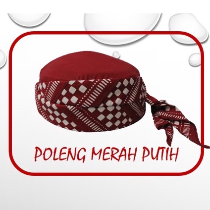 PECI BATIK JOGOKARIYAN / MOTIF POLENG MERAH PUTIH / Peci Batik Jogokaryan