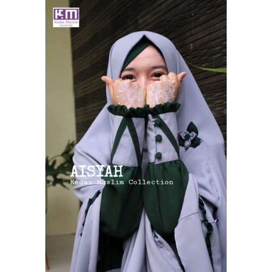 AISYAH /Gamis Syar'i / Free Cadar Tali / Kedai Muslim Collection / Hijab Syar'i / Gamis Kekinian