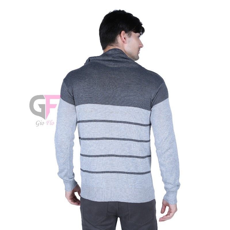 GIOFLO Sweater Rajut Pria Lengan Panjang Kombinasi Warna / SWE 634