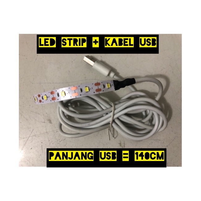 Lampu LED strip dengan Kabel USB