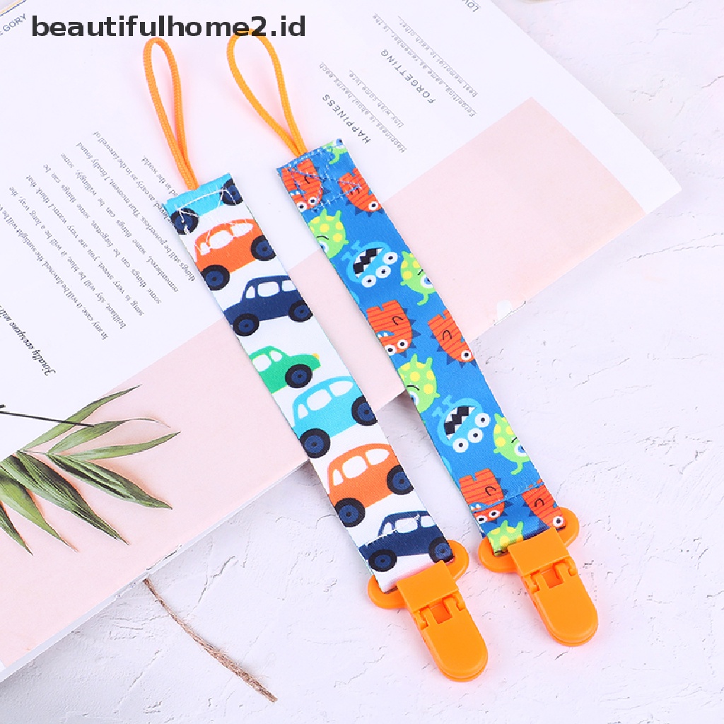 (Beautifulhome2.Id) Klip Rantai Holder Dot Empeng Bayi Motif Print Kartun