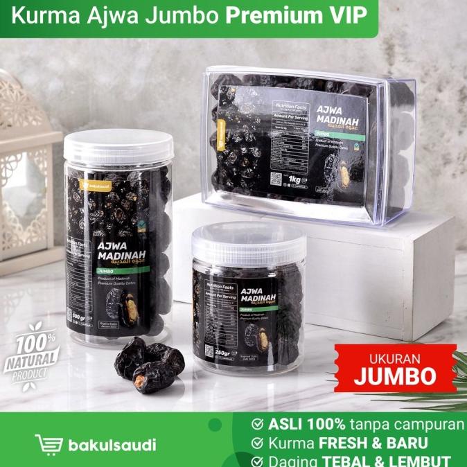 

KURMA AJWA MADINAH JUMBO PREMIUM VIP ORIGINAL 100 KURMA NABI ASLI SAUD DH654636E
