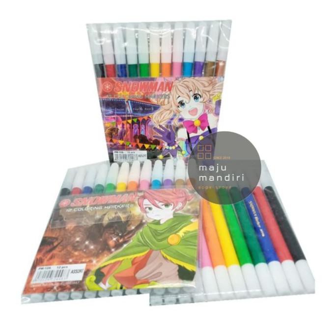 

SPIDOL SNOWMAN ISI 12 WARNA
