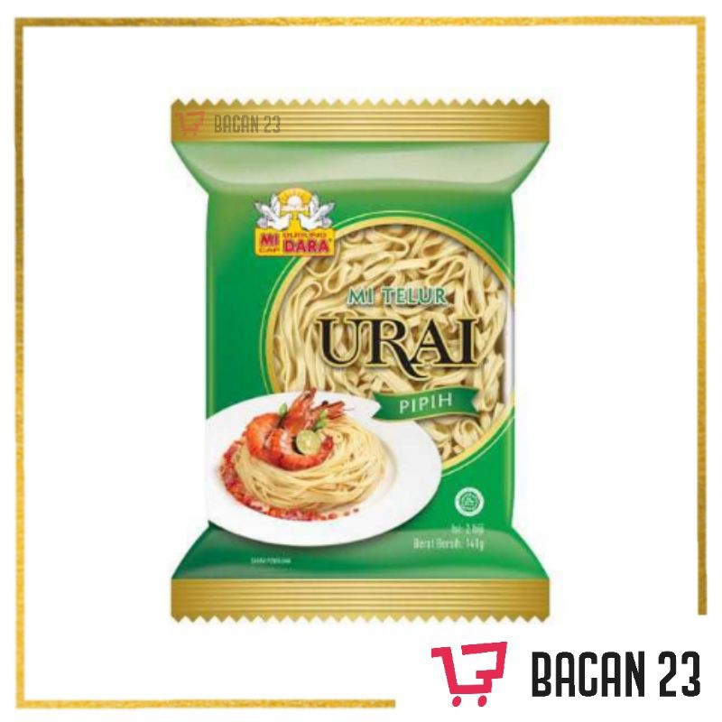 Mi Burung Dara - Mie Telur Urai Pipih (140gr) / Mie Telur Original / Bacan 23 - Bacan23