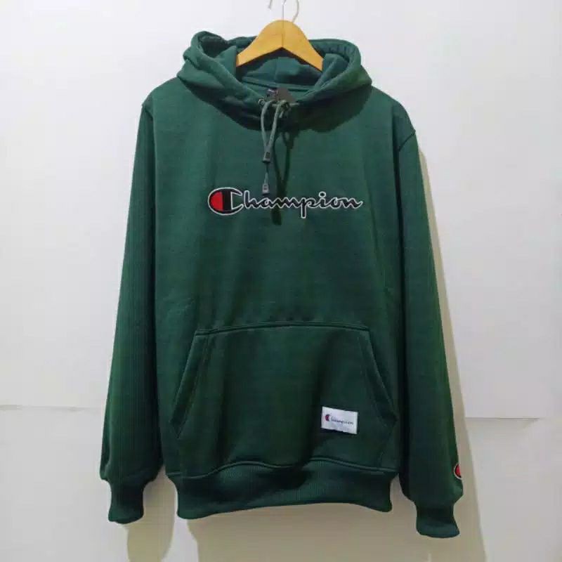 Sweater Hoodie Champion Scrip Bordir Premium Fulltag&amp;Lebel