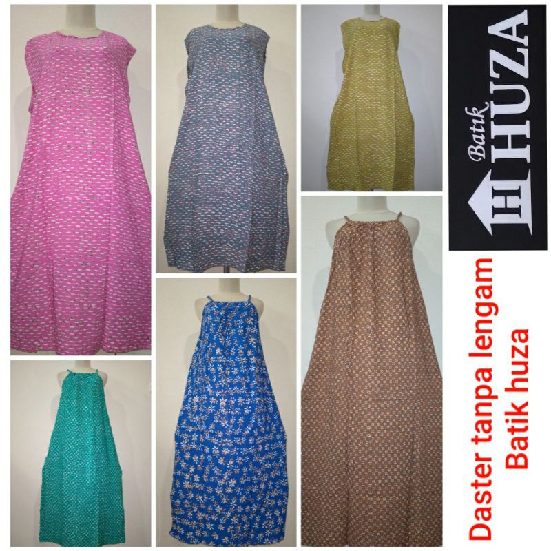 Daster tanpa lengan batik huza dan Batik Qonita