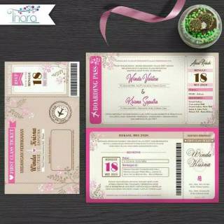 Undangan Pernikahan Boarding Pass