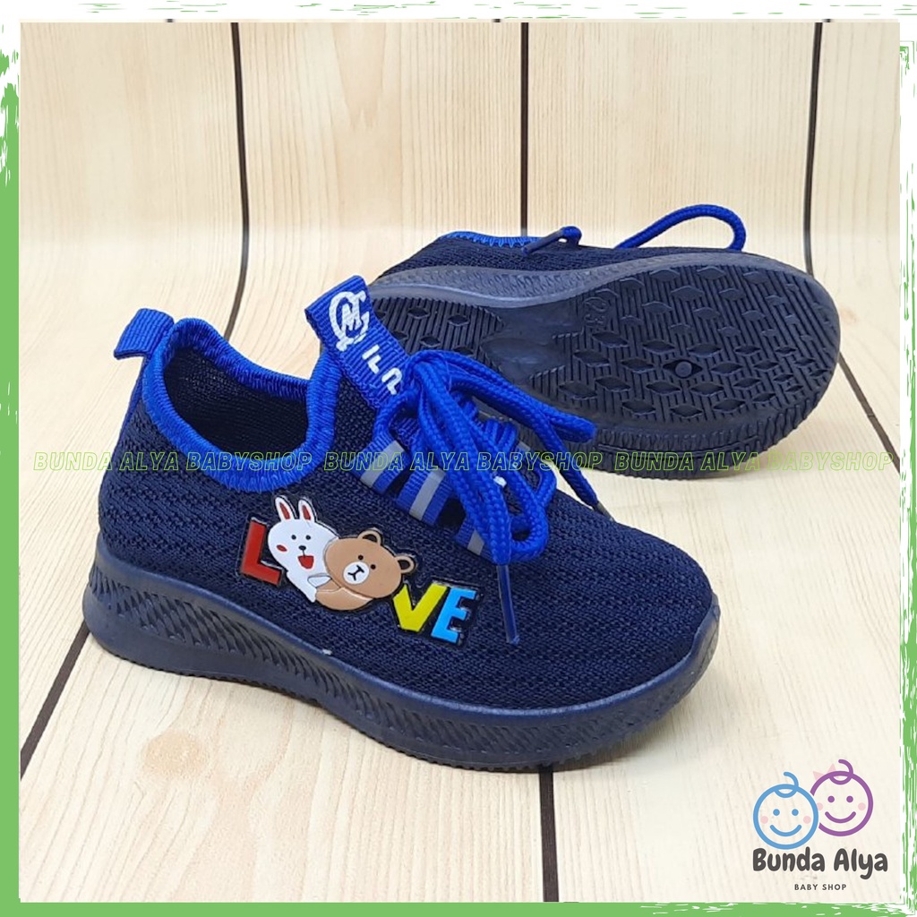 Sepatu Anak IMPORT Usia 2 3 4 5 6 Tahun Sol Lentur NAVY  Sepatu Anak Cowok Anti Licin 22 Sampai  31 Alas Karet