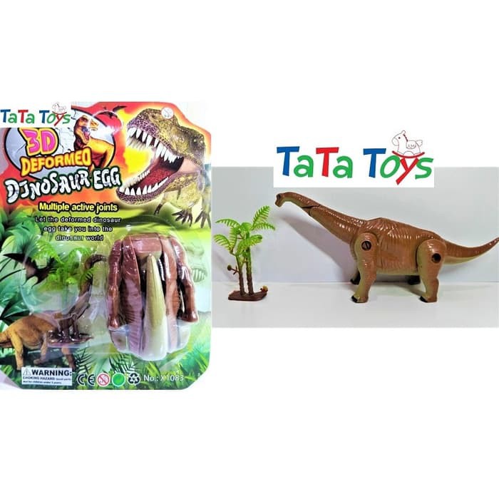 3D Deformed Dinosaur Egg - Brachiosaurus - Dinosaurus