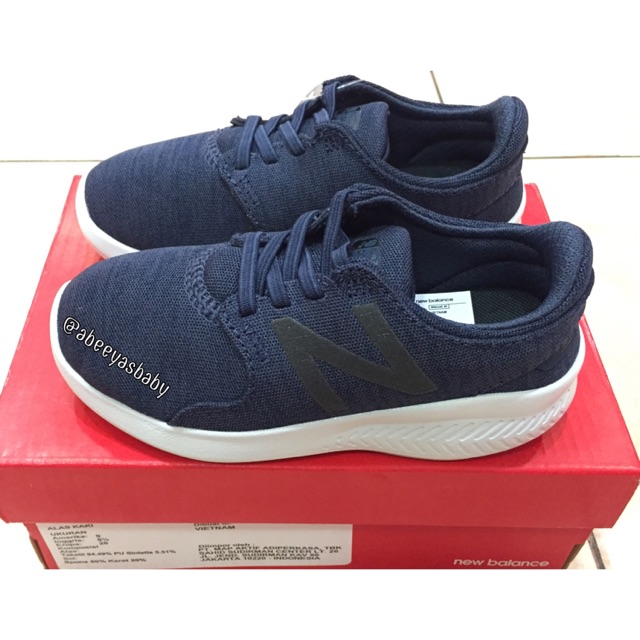 New Balance Kids Fuel Core Navy (Slip On) Sz 25/14.5cm