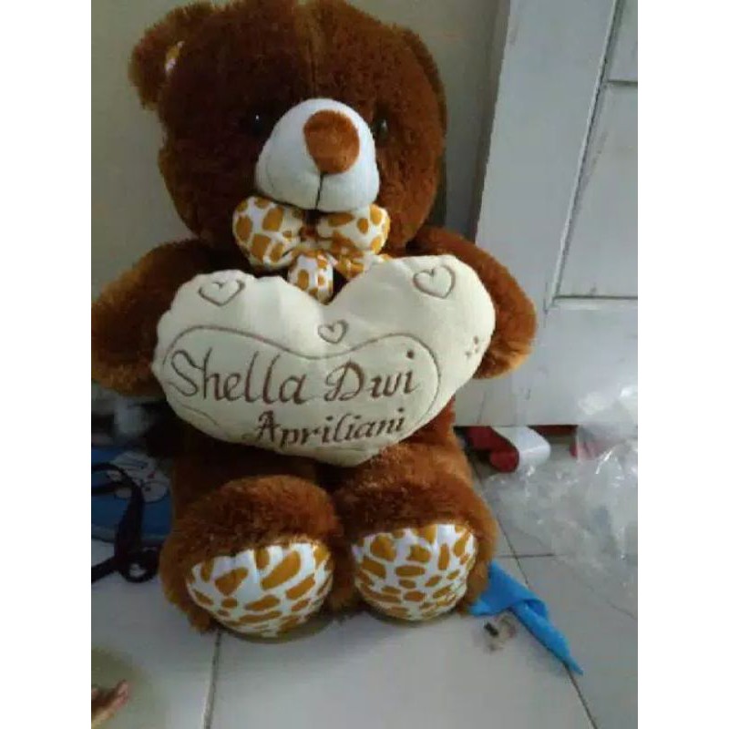 BONEKA Teddy bear XL 70CM gratis Ukir nama atau photo