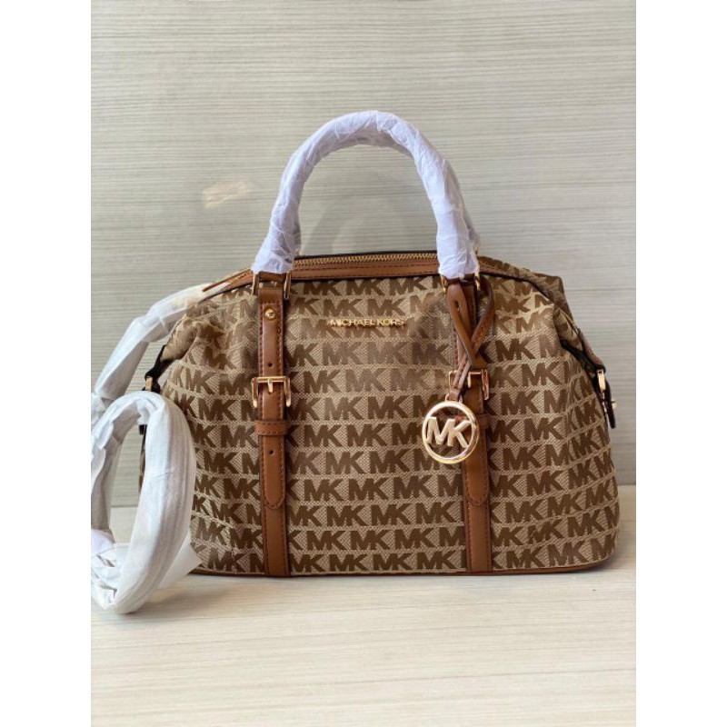 MK Ginger Duffle Large Satchwl Beige Multi