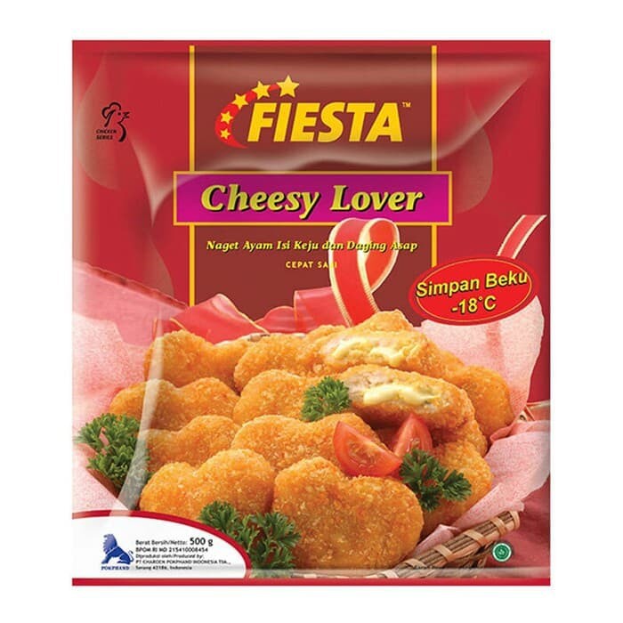 

FIESTA CHEESY LOVER 500 Gram / NUGET AYAM ISIAN KEJU LUMER
