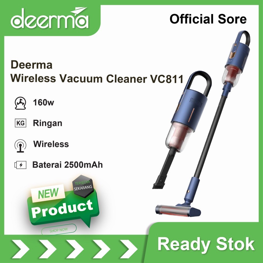 Deerma VC811 Cordless Vacuum Cleaner Portable Handheld Penyedot Debu