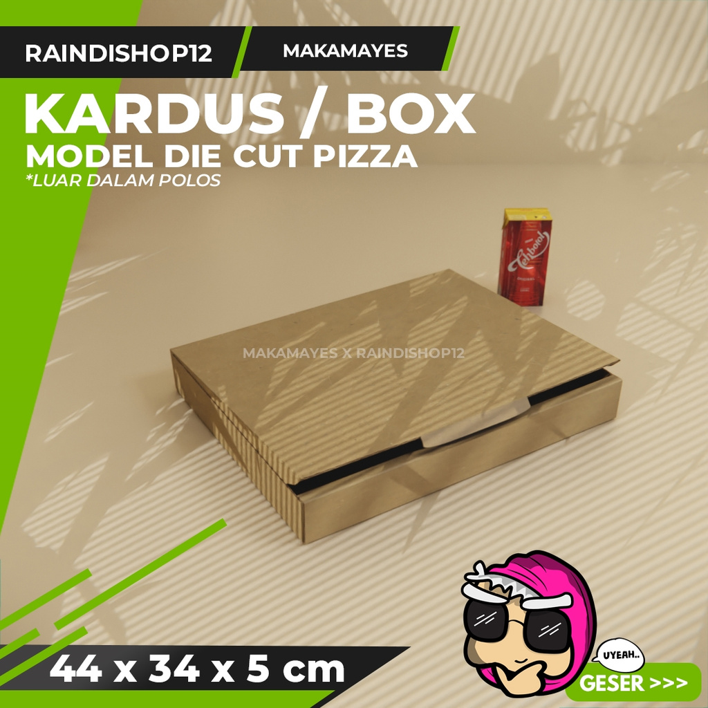

(MIN 5 PCS) BOX 44 X 34 X 5 CM KARDUS DIE CUT PIZZA KEMASAN PACKAGING KADO