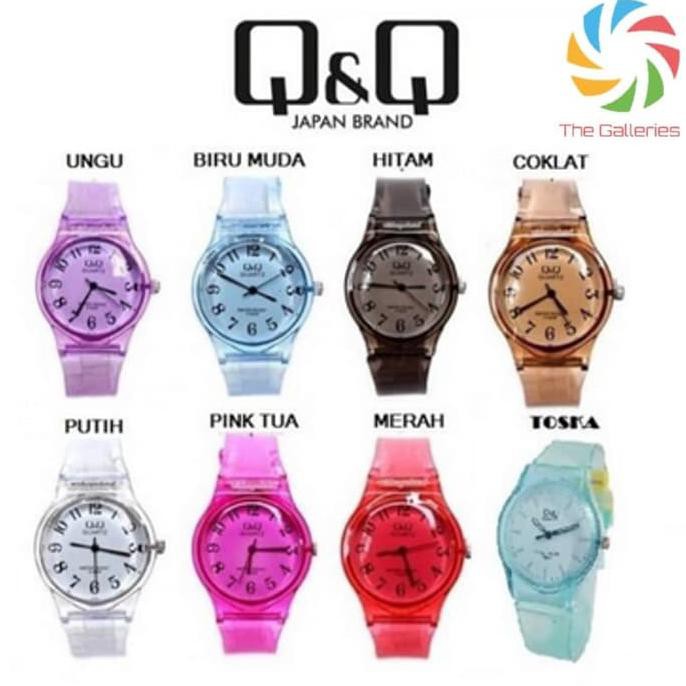 Jam Tangan Fashion Jelly Transparan QQ - FYGallery Rubber Bening - Hitam