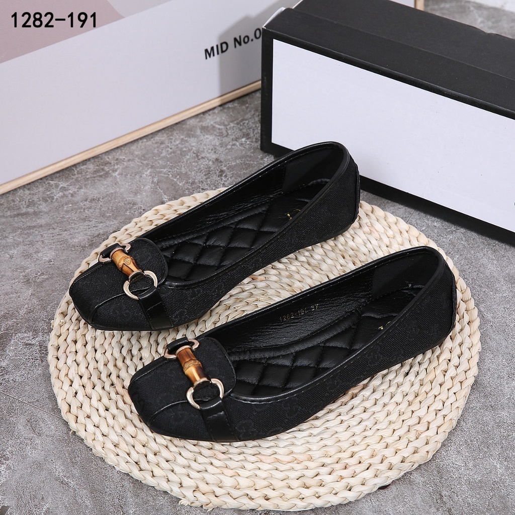 GC Bamboo GG Canvas Flat Shoes 1282-191