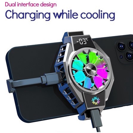 X9 Funcooler Pro Radiator Pendingin Handphone Cooler HP Display Suhu