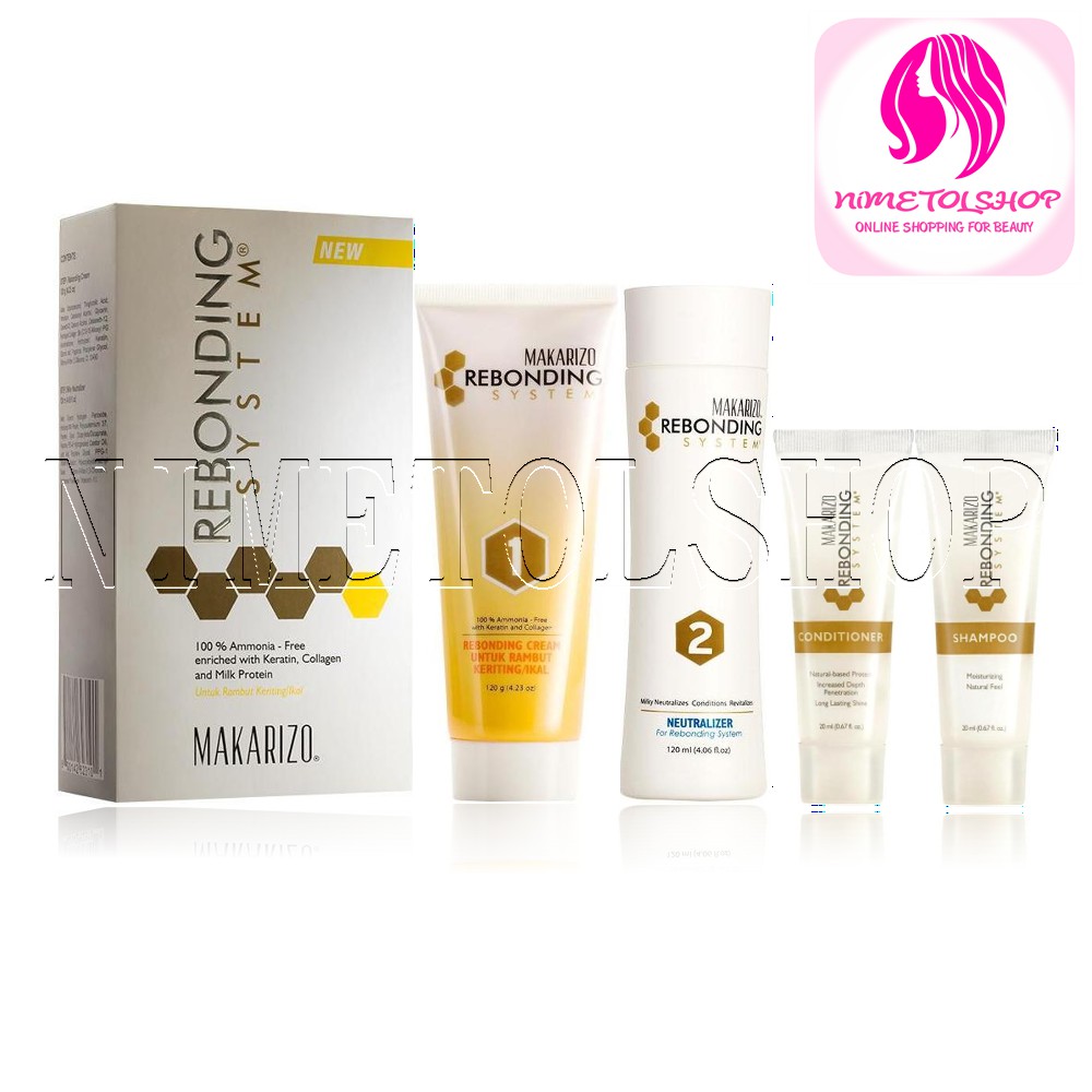  MAKARIZO  Rebonding System Tube Set Obat Pelurus Rambut  