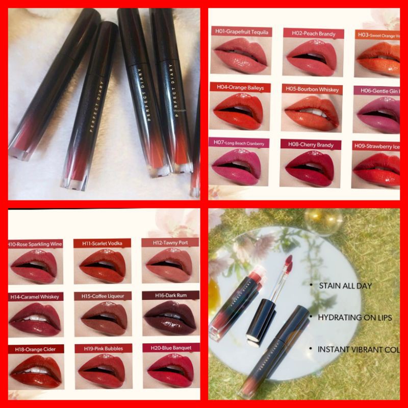 Perfect -Diary Lipstik Cair Light Shimmer Water Stain Lipstick Hidrasi