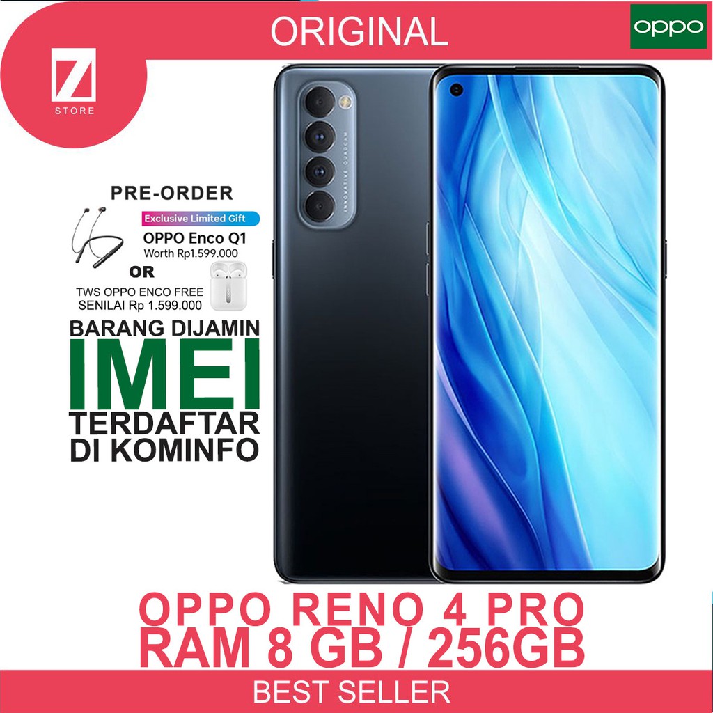 OPPO RENO 4 PRO RAM 12GB ROM 256GB GARANSI RESMI | Shopee Indonesia