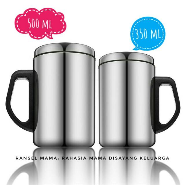 Thermos Mug Stainless 500ml & 350 ml | Termos Up Cangkir Besar Gelas Kopi Teh Termos Mug Mobil