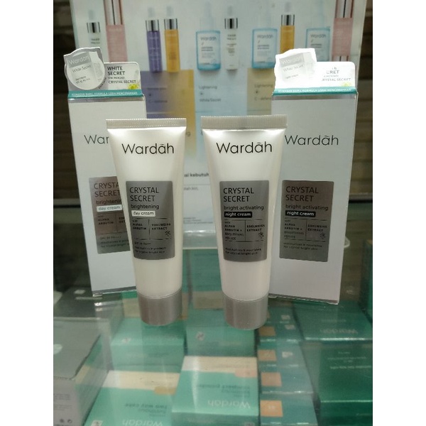 Bisa cod Wardah Cristal secret cream siang & cream malam17ml