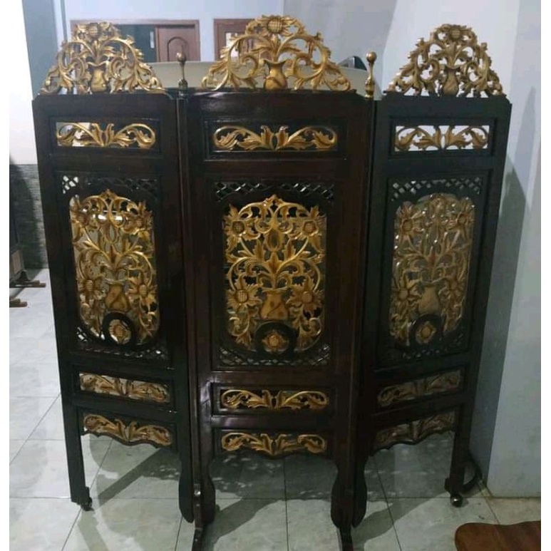 Sketsel Ukir Kayu 3 pintu Kayu Jati Jepara
