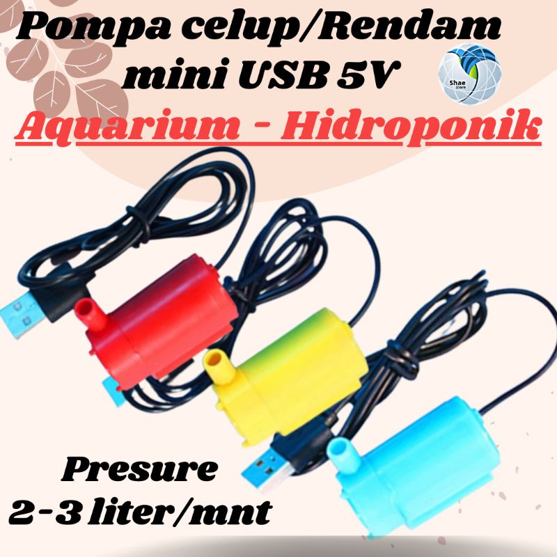 POMPA CELUP/RENDAM MINI USB USB 5V SUBMERSIBLE PUMP