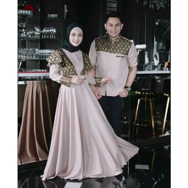 CP IRWANSYAH BATIK COUPLE PASANGANSUAMI ISTRI MOSCREPE PRADA, GAMIS HIJAB MUSLIM MAXY DRESS Set Baju Pakaian Kopel Muslim Lebaran Gamis Couple Terbaru 2022Kemeja Koko Kekinian