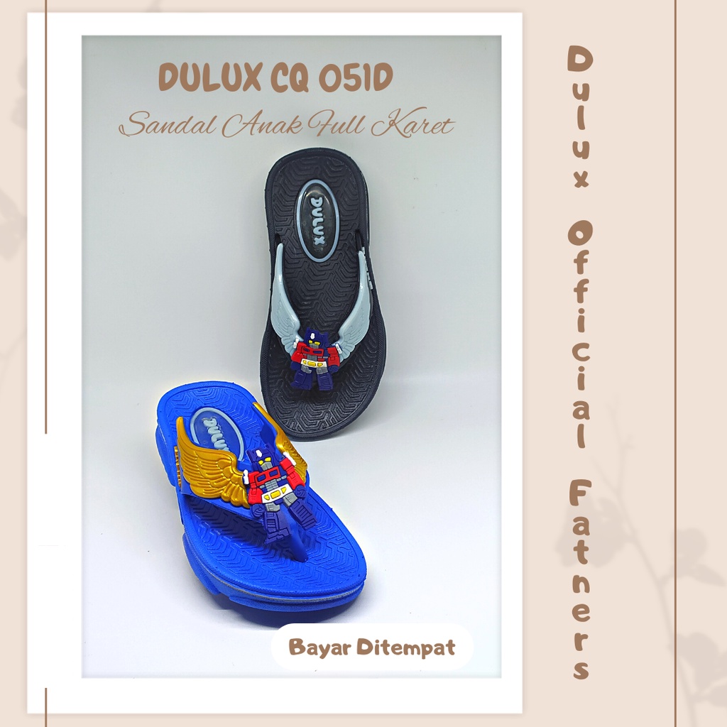 MD 79 - Sandal Anak Jepit Laki Laki Jelly Robot Transformer / Sandal Dulux Model Baru