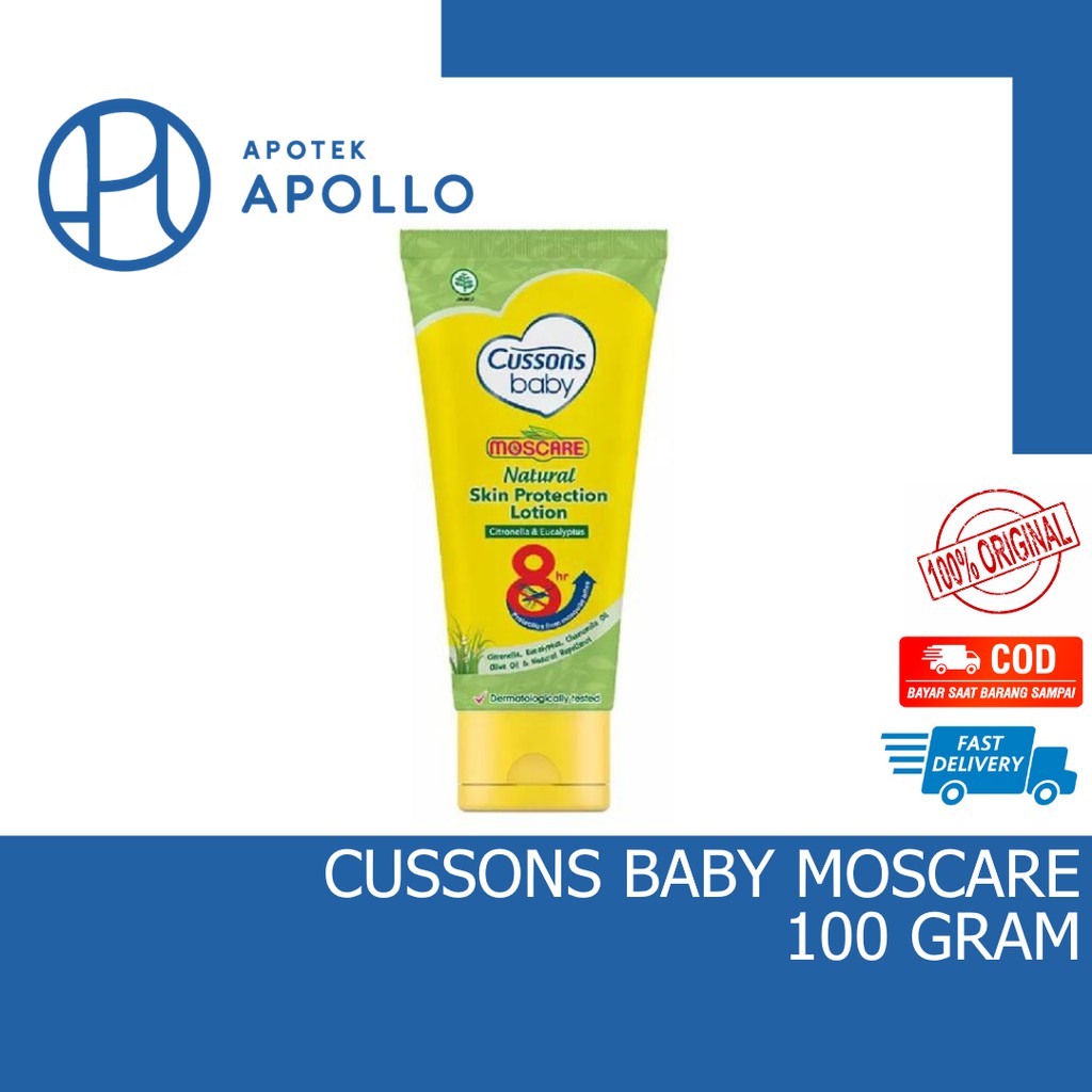 CUSSONS MOSCARE 100GR BABY NATURAL SKIN PROTECTION LOTION KRIM ANTI NYAMUK 100 LOTION BAYI