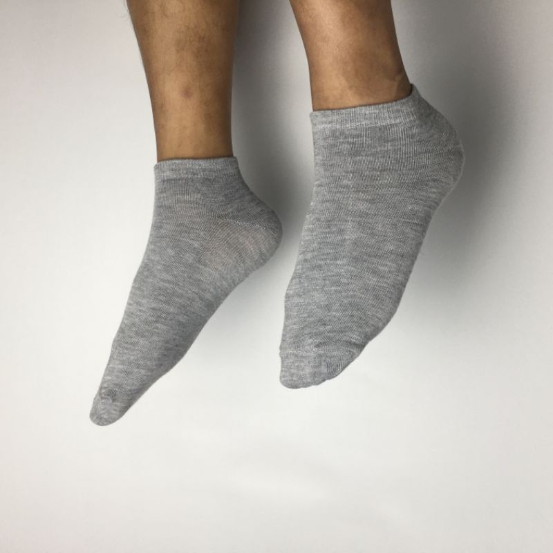 Kaos Kaki Polos Pendek abu-abu