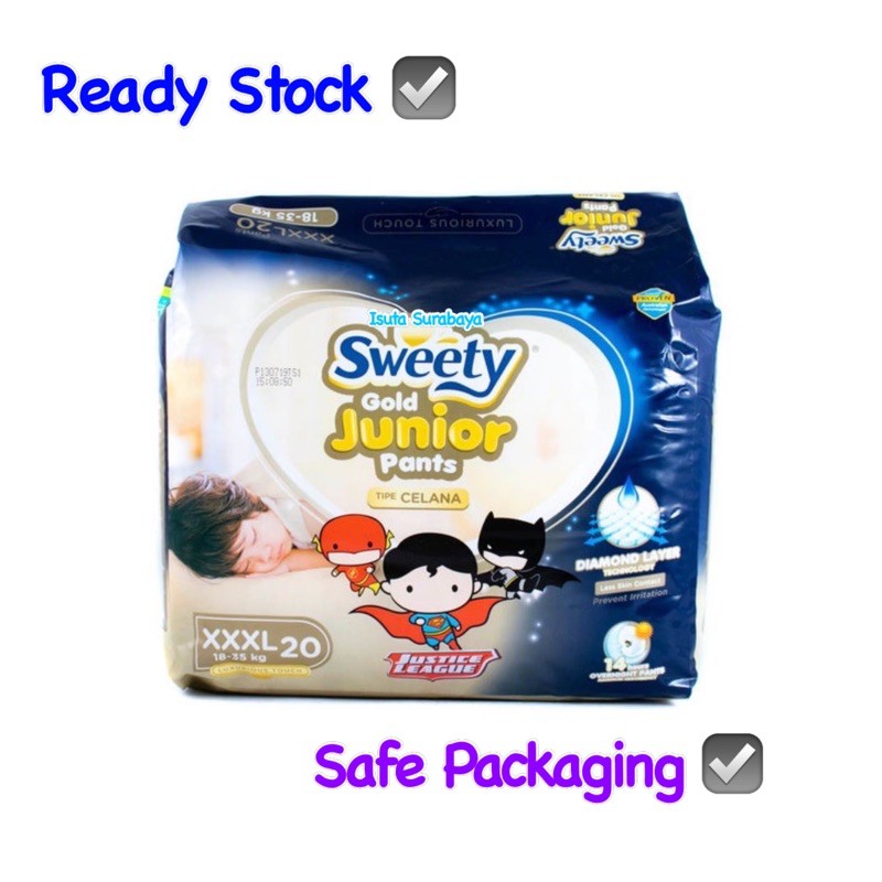 Sweety Gold Junior Pants Pampers anak XXXL 20 ready