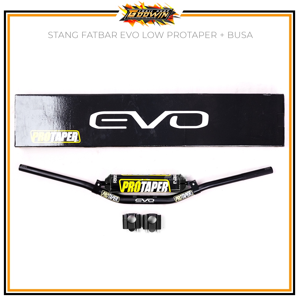 Stang Setang Fatbar PROTAPER EVO LOW TWINWALL + Busa / CONTOUR 4 mm plus Raiser Peninggi Stang