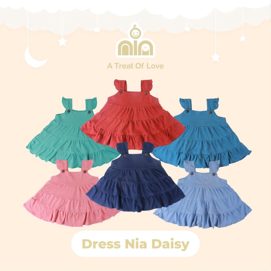 PROMO SALE Dress Bayi Perempuan 3-6 Bulan Dress Nia Daisy