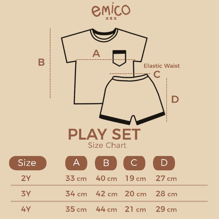 Emico TENCEL™ Play Set - Baju Lengan Kaki Pendek Kaos Baju Rumahan Santai Adem Halus Soft Tencel Setelan