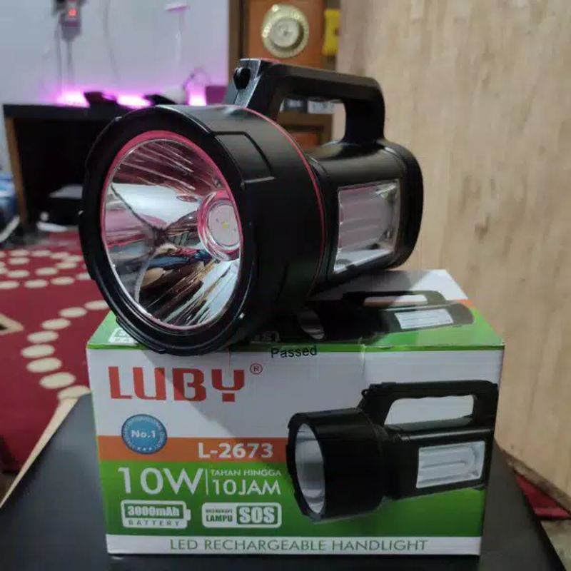 Luby Senter Lampu Emergency LED L-2673 LED 10 Watt