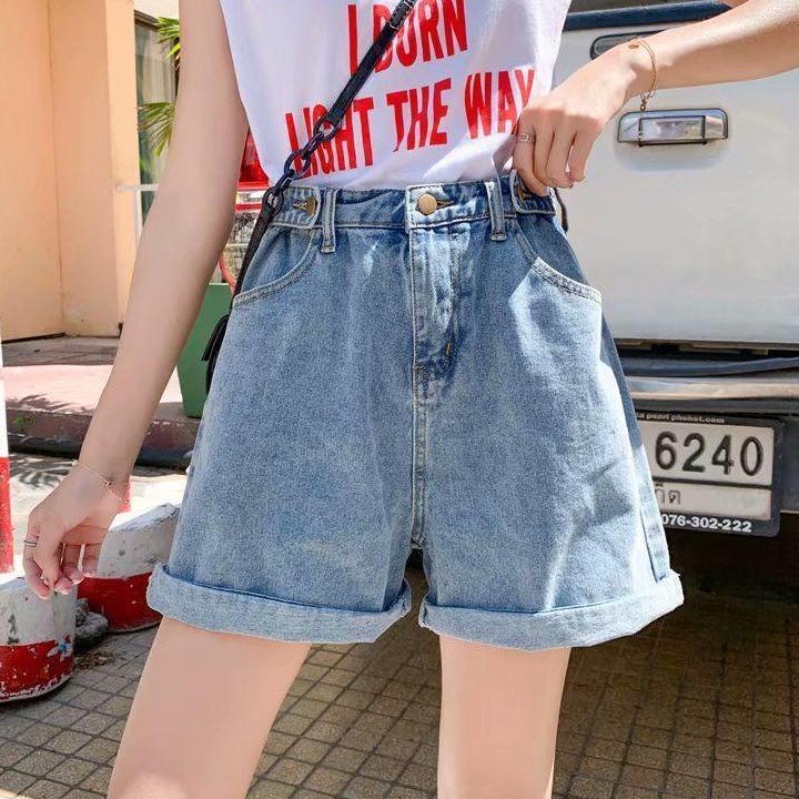 Top Produk.. CEWEK_ID Kulot jeans pendek Celana hotpants jeans korean style celana pendek loose wani