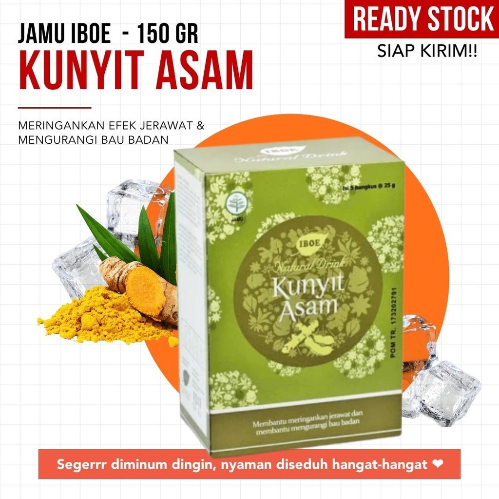 (TERMURAH) Jamu Iboe - Natural Drink Kunyit Asam - 150gr