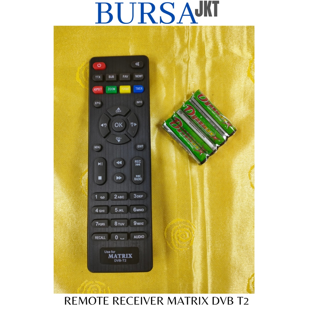 REMOTE SET TOP BOX MATRIX DVB T2 APPLE KUNING HD EWS RECEIVER PARABOLA