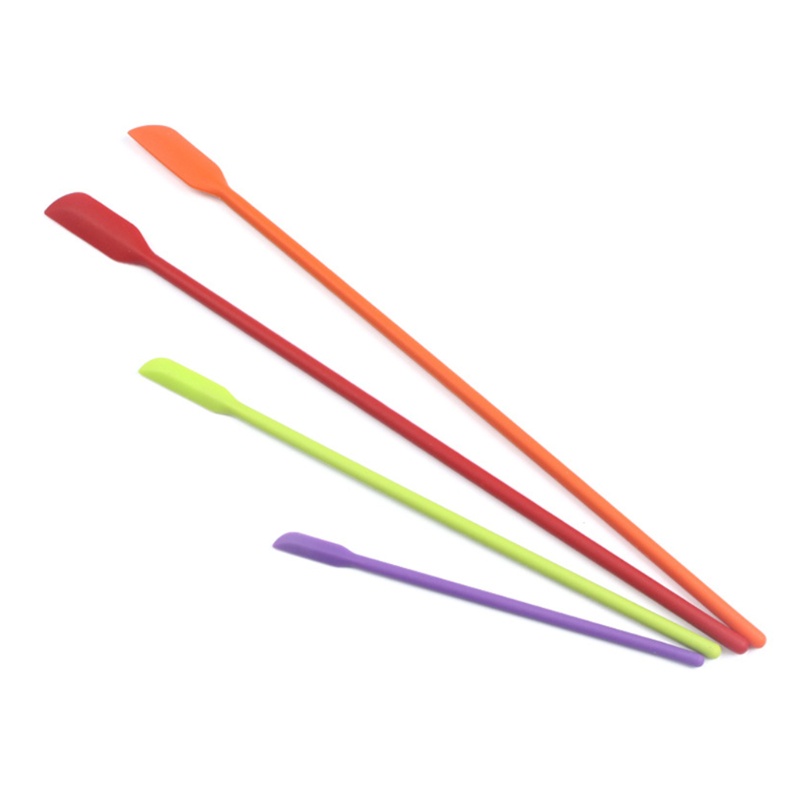 Siy 4x Silicone Mini Spatula Jar Scraper Scoop Tip Spatula Panjang Botol Kosmetik