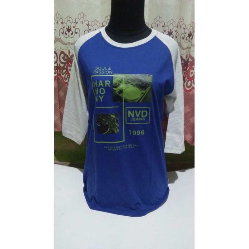Grosir kaos Nevada lengan 7/8 size M